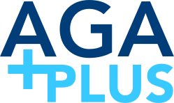 AGA+PLUS logo bleu